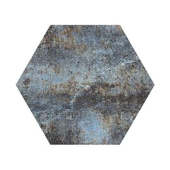 Alchemy blue natural hexagon 29x25