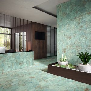 Zinc green natural hexagon 29x25