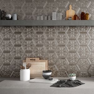 Zinc silver single hexagon 29x25