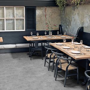 Wind grey nonslip hexagon 29x25