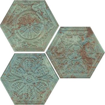 Zinc green mix decor hexagon 29x25